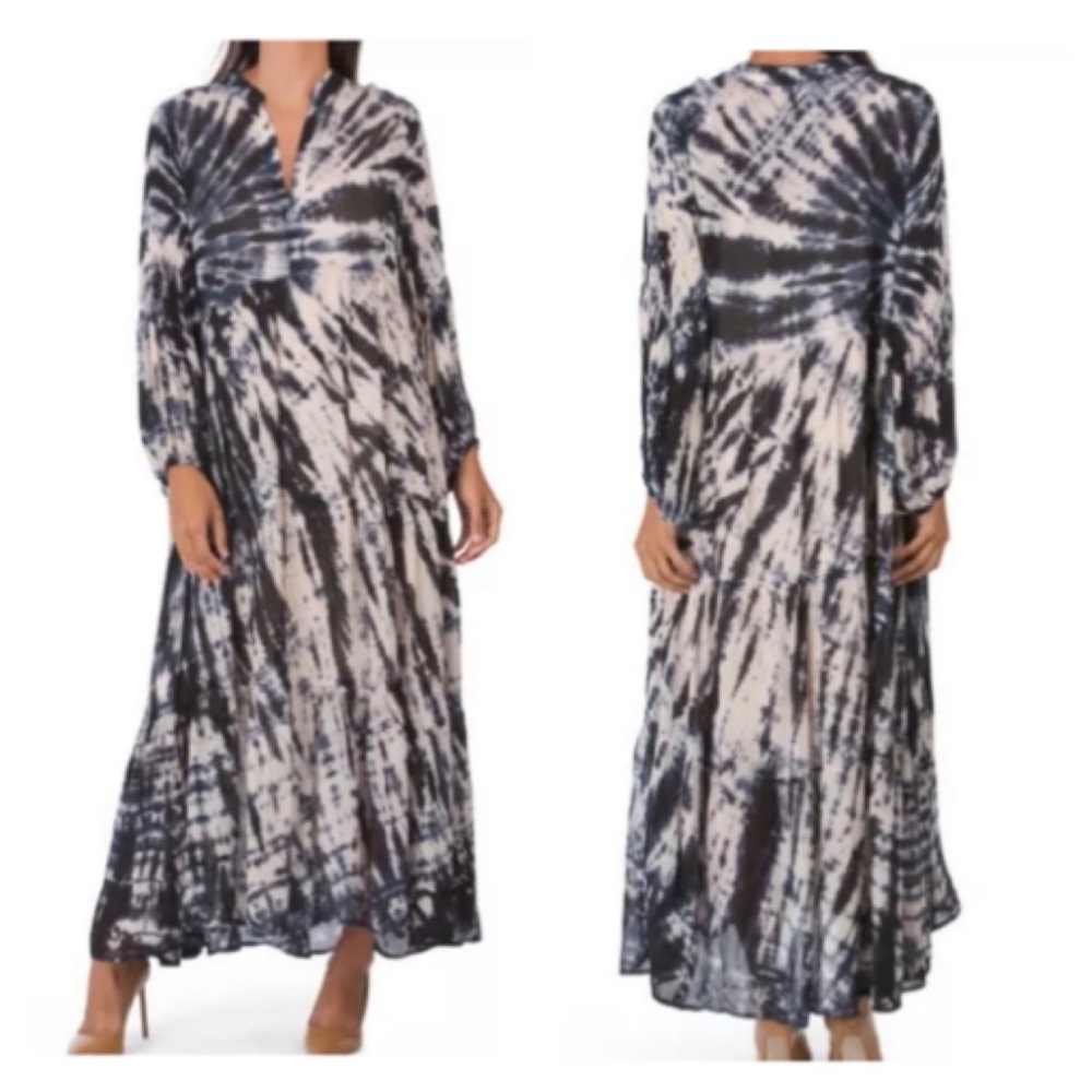Young Fabulous & Broke Dawn Maxi Dress in Blue Safari Wash
